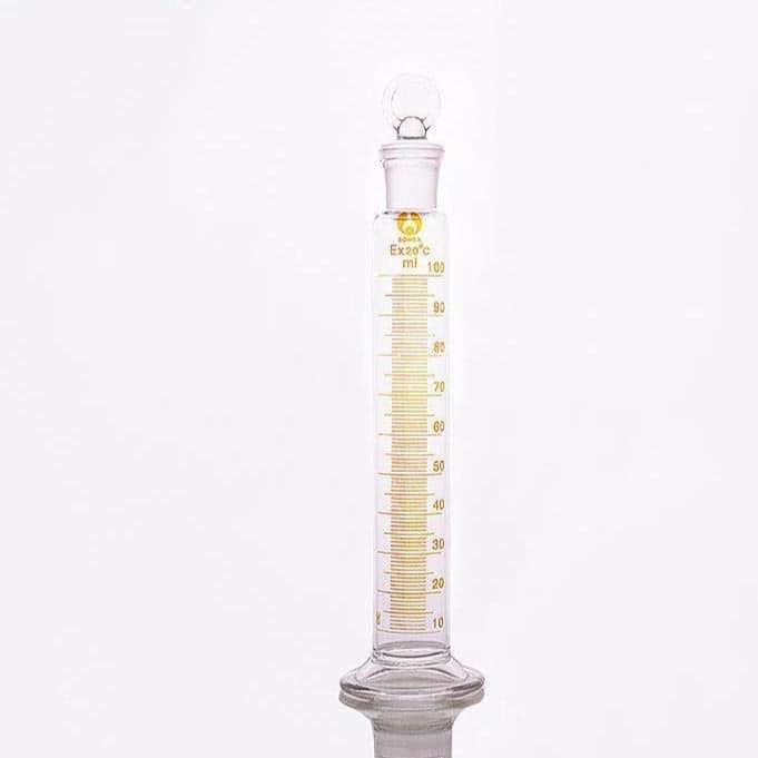 Mixing cylinder with stopper, capacity 50 to 3.000 ml