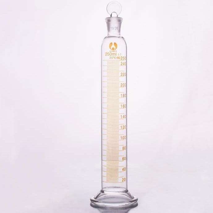 Mixing cylinder with stopper, capacity 50 to 3.000 ml