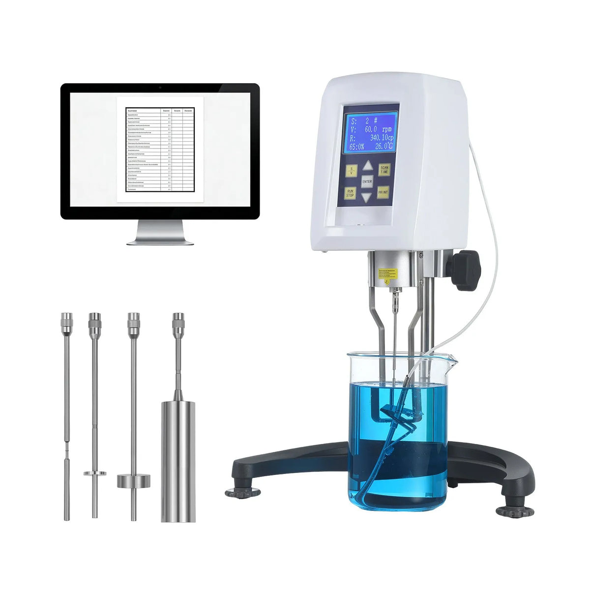 Digital Rotary Viscometer for Fluid Testing, Viscometer Water Circulation Bath