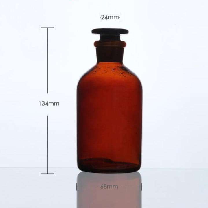 Narrow mouth bottle, brown glass, 60 ml to 20.000 ml