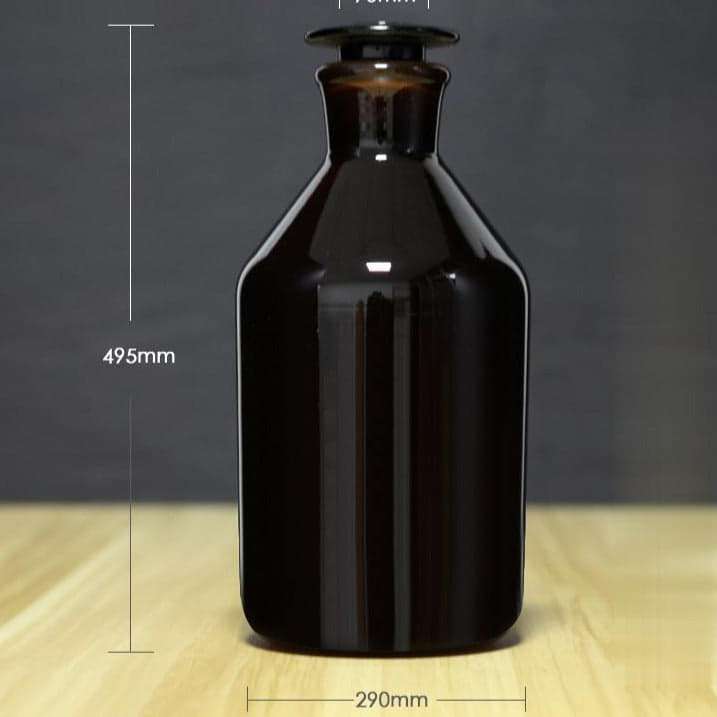 Narrow mouth bottle, brown glass, 60 ml to 20.000 ml