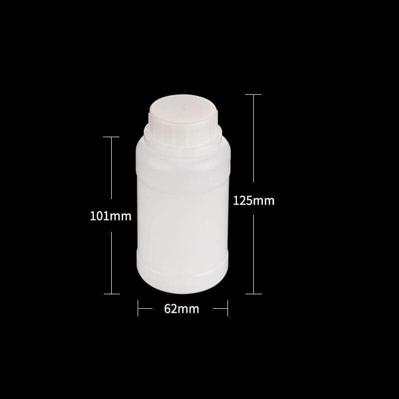 Narrow mouth bottles, Plastic HDPE, semi-transparent, capacity 250 ml to 1.000 ml