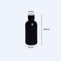 Narrow mouth bottles with screw cap, Plastic HDPE, black,capacity 250 ml to 1.000 ml
