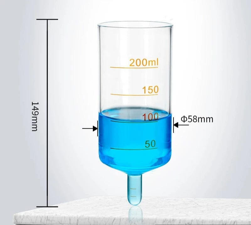 Nitrogen blowdown tube, capacity 10 to 300 ml