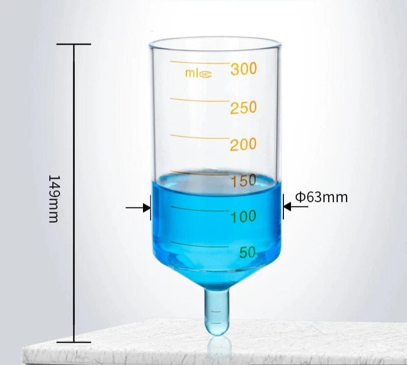 Nitrogen blowdown tube, capacity 10 to 300 ml
