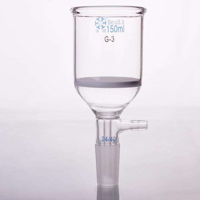 Nutsche Filter with Frit, Joint, and Hose Connector, 50 ml to 250 ml