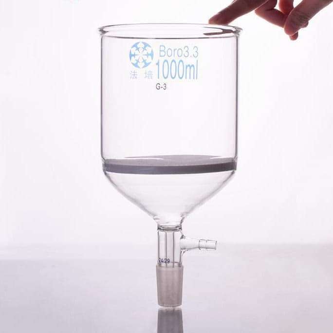 Nutsche Filter with Frit, Joint, and Hose Connector, 500 ml to 3,000 ml