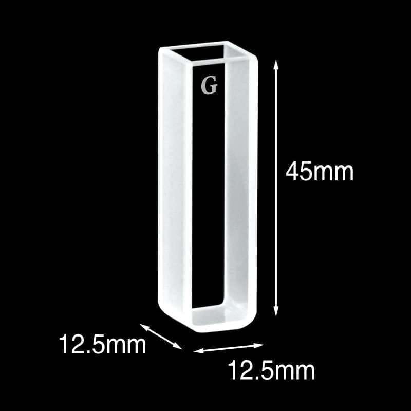Optical glass Marco cuvettes with PTFE lid, Lightpath 10 mm