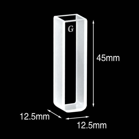 Optical glass Marco cuvettes with PTFE lid, Lightpath 10 mm