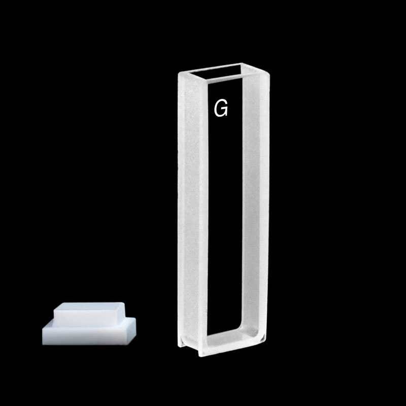 Optical glass cuvettes with PTFE lid, 2 clear windows