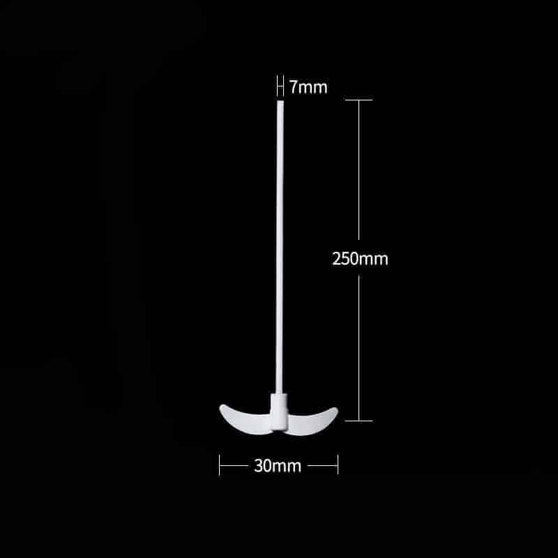 PTFE Stirring Blades Propeller,2-Winged Centrifugal ,Length 250-700 mm.