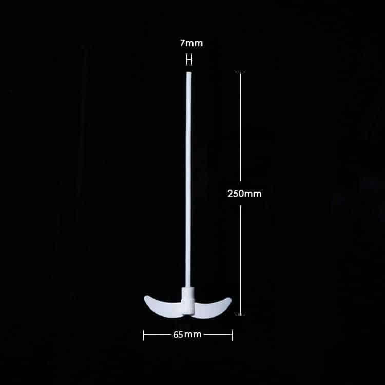 PTFE Stirring Blades Propeller,2-Winged Centrifugal ,Length 250-700 mm.