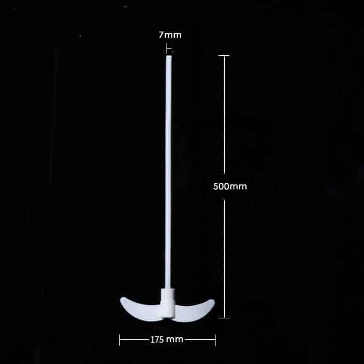 PTFE Stirring Blades Propeller,2-Winged Centrifugal ,Length 250-700 mm.