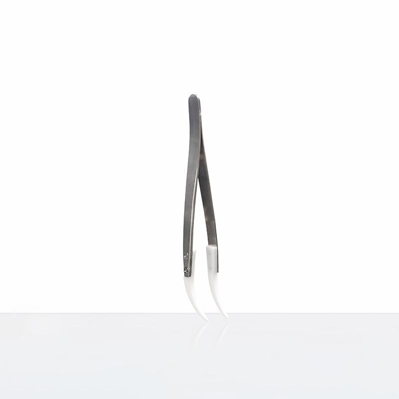 PTFE Tip Tweezers with Stainless Steel Handle, Chemical Resistant