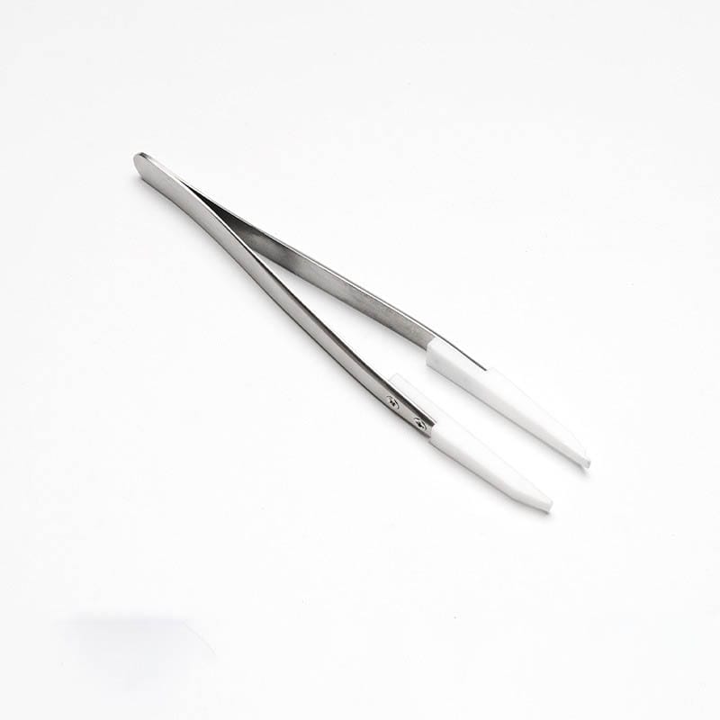 PTFE Tip Tweezers with Stainless Steel Handle, Chemical Resistant
