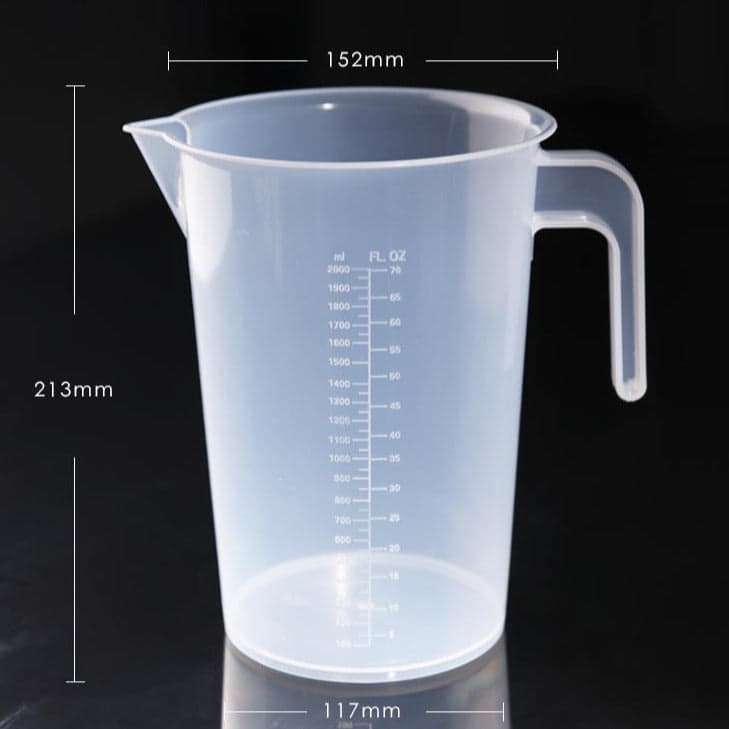 Plastic Measuring Beaker with Handle, PP, 250 ml to 2,000 ml