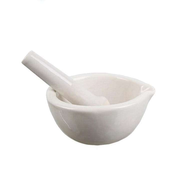 Porcelain mortar with pestle, diameter 6 to 25.5 cm