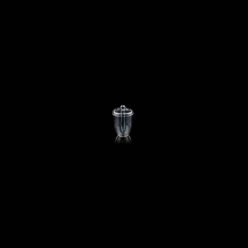 Quartz crucible with lid, capacity 5 to 300 ml