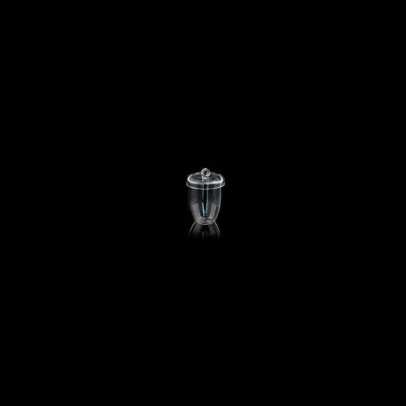 Quartz crucible with lid, capacity 5 to 300 ml