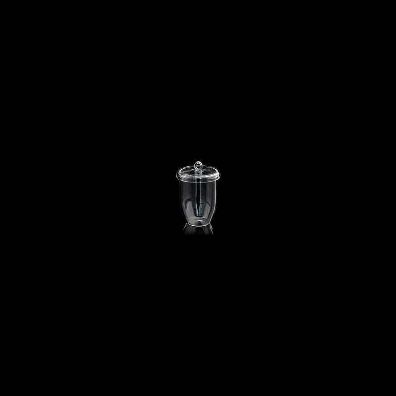 Quartz crucible with lid, capacity 5 to 300 ml