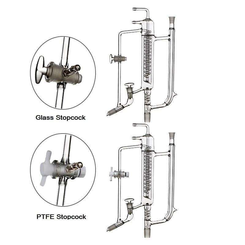 Reflux Distillation Head with Dimroth Coil, 2 Stopcocks