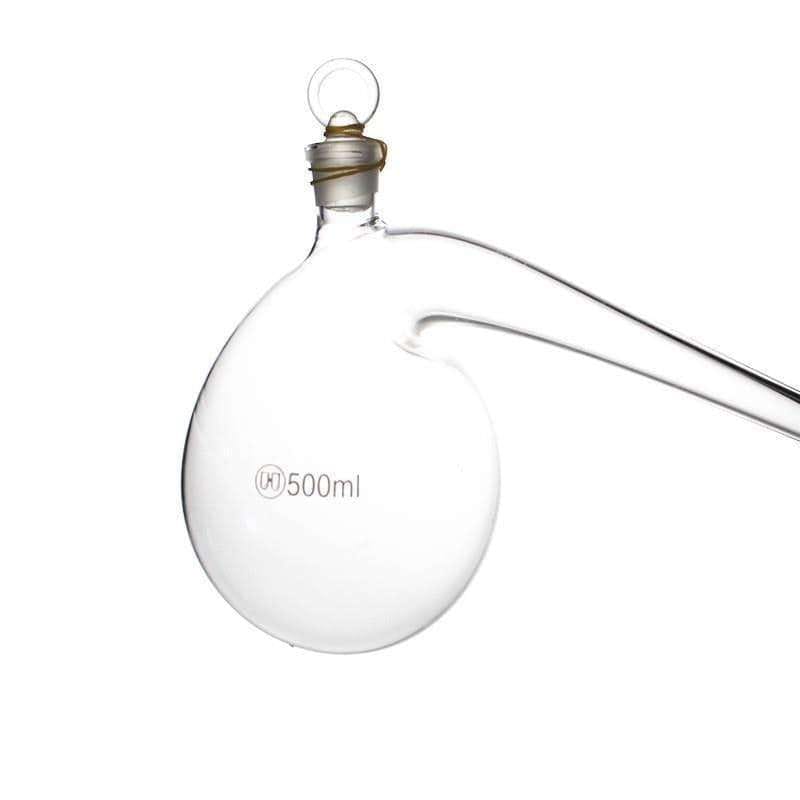 Retort Flask with Glass Stopper, Capacity 125 ml to 2,000 ml