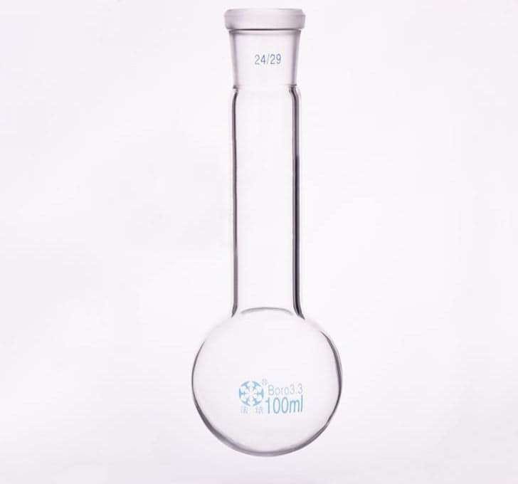 Round bottom flask with long neck and joint, 25 to 3.000 ml