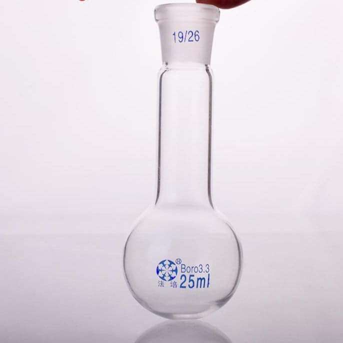 Round bottom flask with long neck and joint, 25 to 3.000 ml