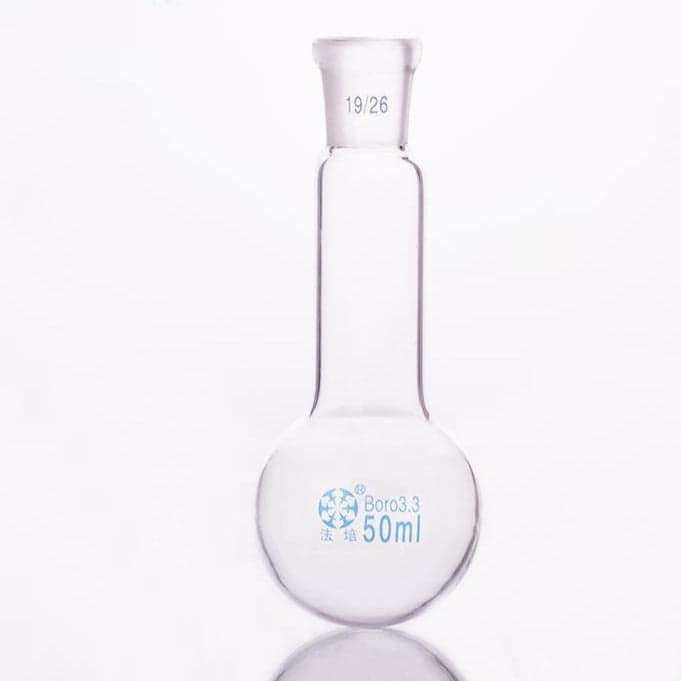 Round bottom flask with long neck and joint, 25 to 3.000 ml