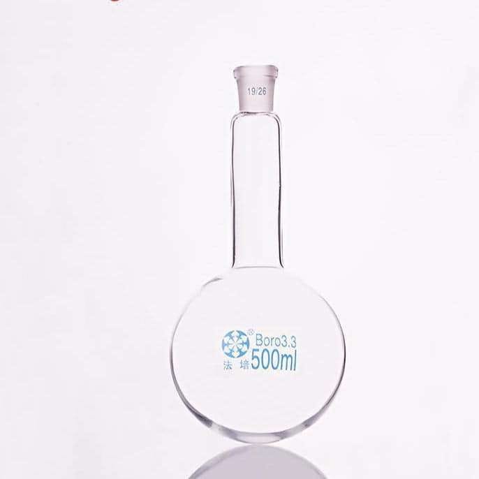 Round bottom flask with long neck and joint, 25 to 3.000 ml