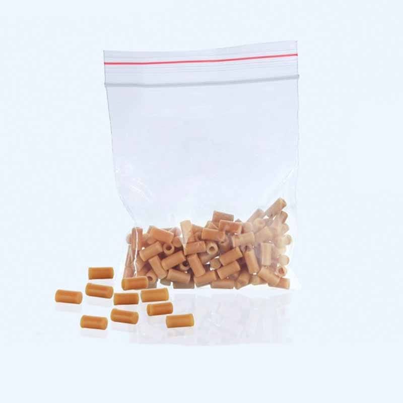 Rubber Syringe Caps, 100/Pack, ID 2.5mm, OD 5mm, 10mm Long