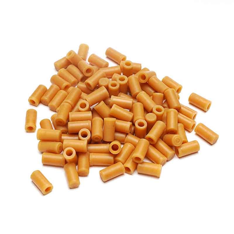 Rubber Syringe Caps, 100/Pack, ID 2.5mm, OD 5mm, 10mm Long