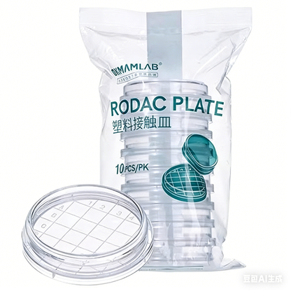 Disposable Plastic Contact Dish, 55mm Laboratory Surface Plate with Graduated Flat-bottomed Arc-bott