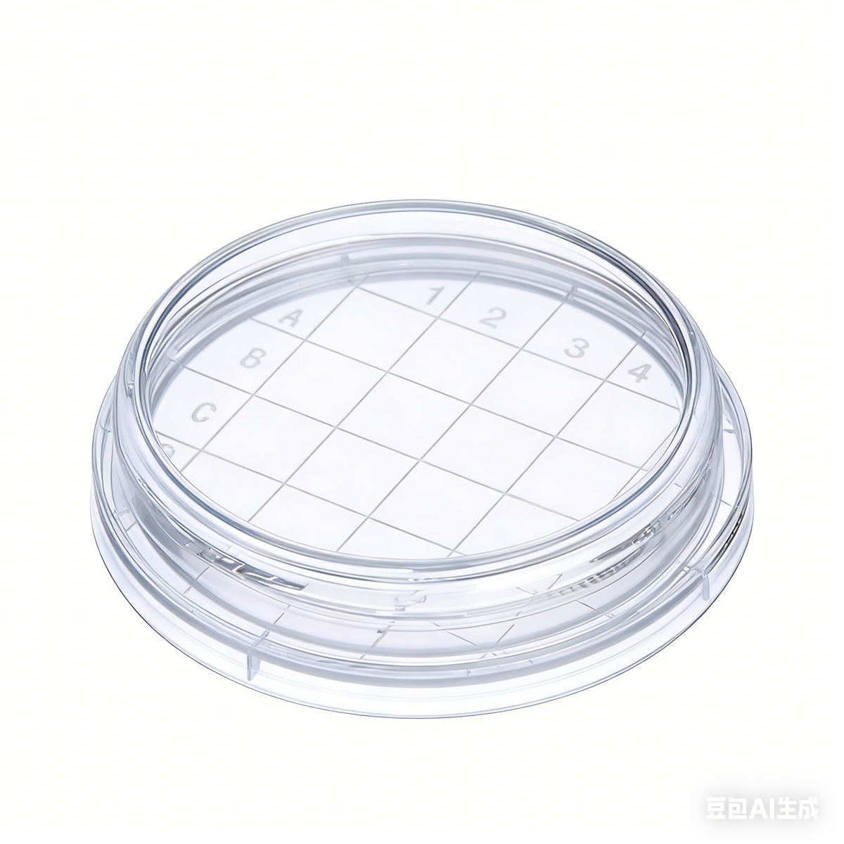 Disposable Plastic Contact Dish, 55mm Laboratory Surface Plate with Graduated Flat-bottomed Arc-bott