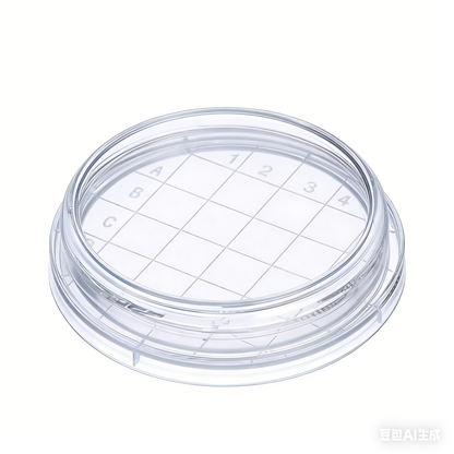 Disposable Plastic Contact Dish, 55mm Laboratory Surface Plate with Graduated Flat-bottomed Arc-bott