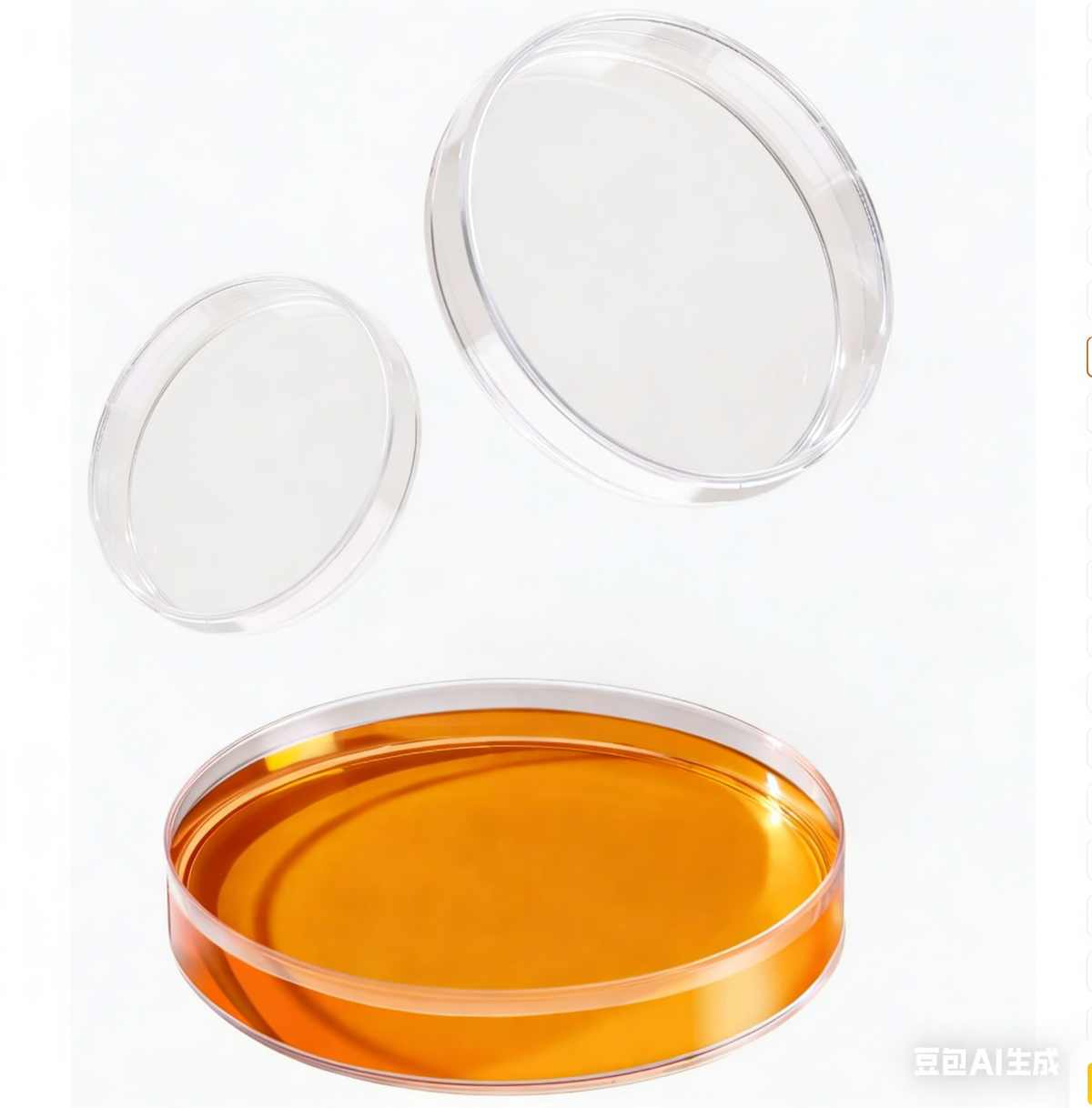 Disposable Plastic Petri Dishes 90mm Round Sterile Enzyme-Free Pyrogen-Free NDA&RNA Free Model 35mm-