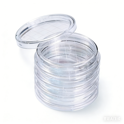 Disposable Plastic Contact Dish, 55mm Laboratory Surface Plate with Graduated Flat-bottomed Arc-bott