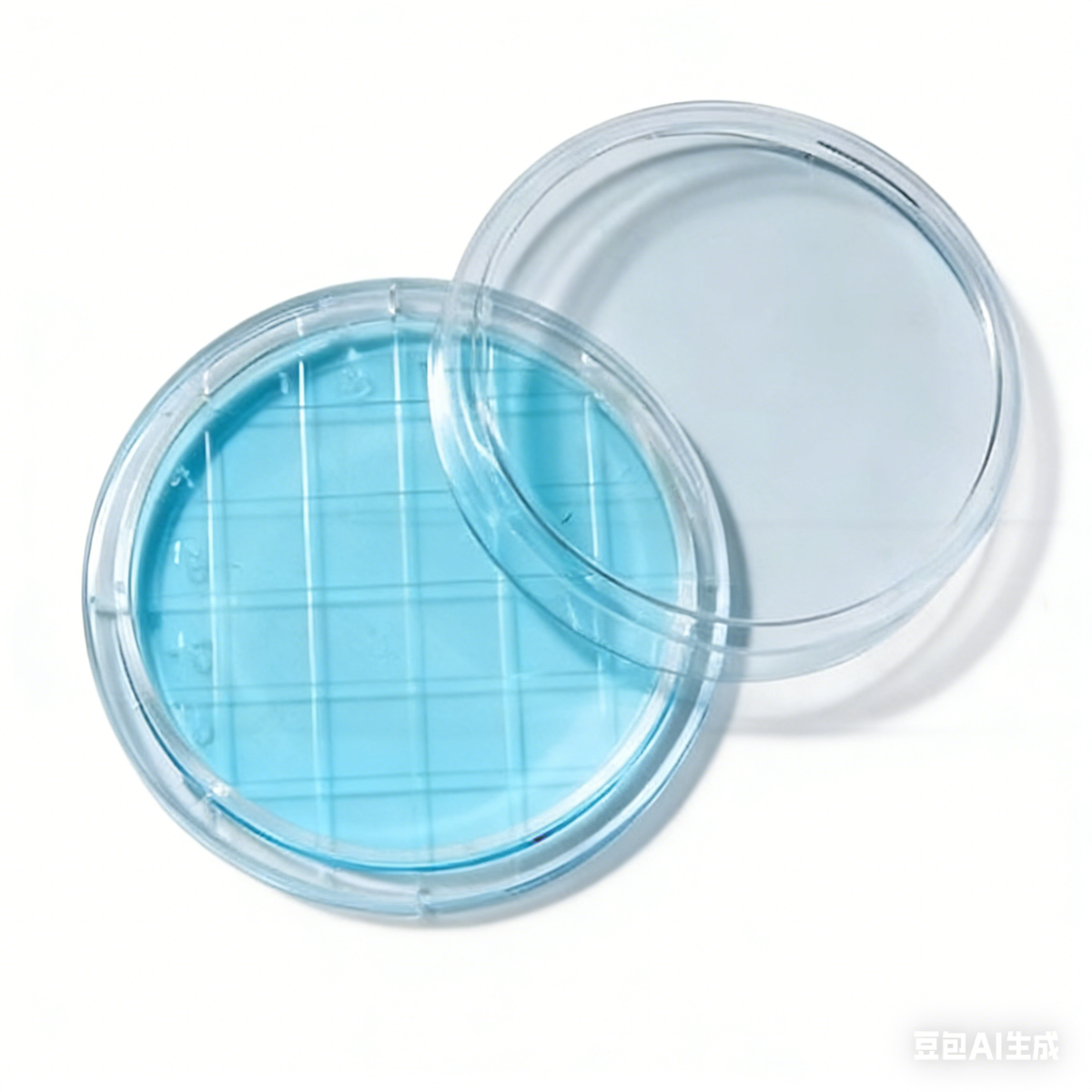 Disposable Plastic Contact Dish, 55mm Laboratory Surface Plate with Graduated Flat-bottomed Arc-bott