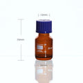 Screw Top Bottle, Brown Glass, Graduated, 25 ml to 1.000 ml