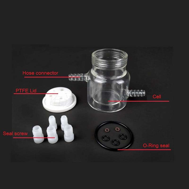 Sealed Electrochemical Cell with Water Jacket, 50-1,000 ml, Borosilicate Glass 3.3