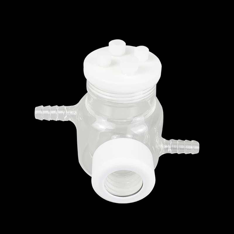 Sealed photoelectrochemical cell with water jacket, capacity 50 to 500 ml