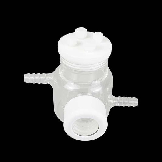 Sealed photoelectrochemical cell with water jacket, capacity 50 to 500 ml
