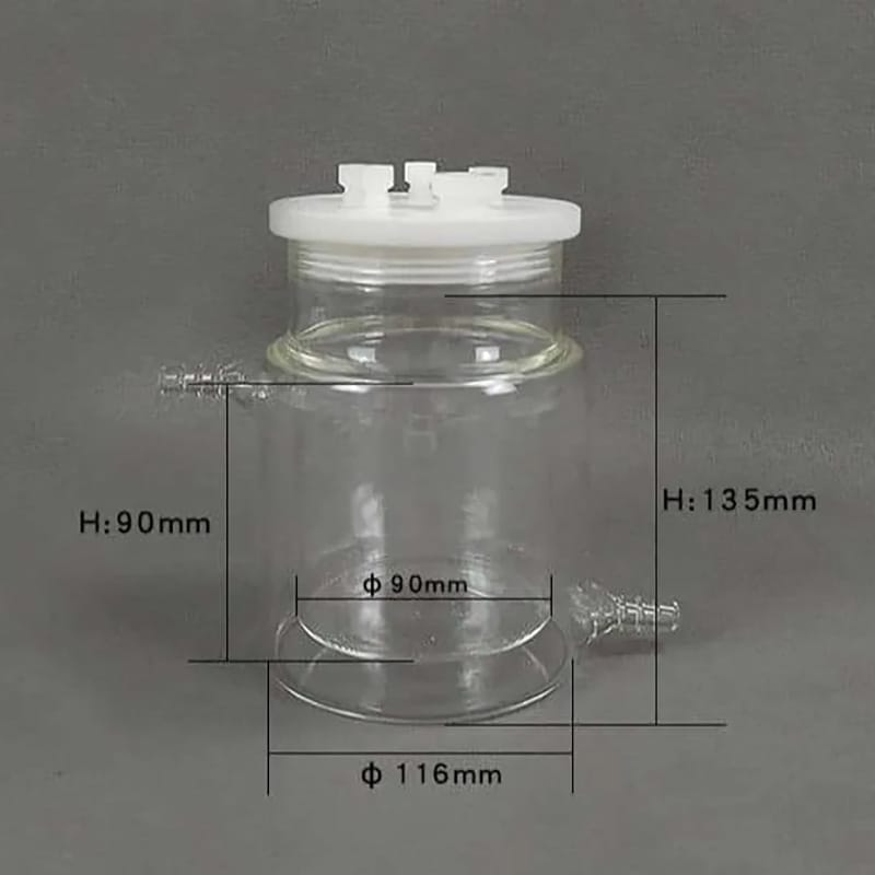Sealed Electrochemical Cell with Water Jacket, 50-1,000 ml, Borosilicate Glass 3.3