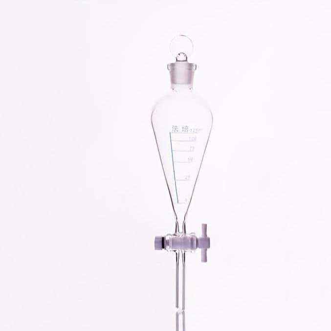 Graduated Squibb Separating Funnel, PTFE Stopcock, 125?C1000 ml
