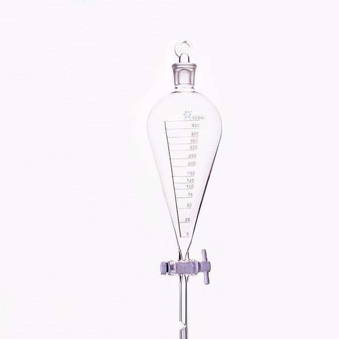 Graduated Squibb Separating Funnel, PTFE Stopcock, 125?C1000 ml