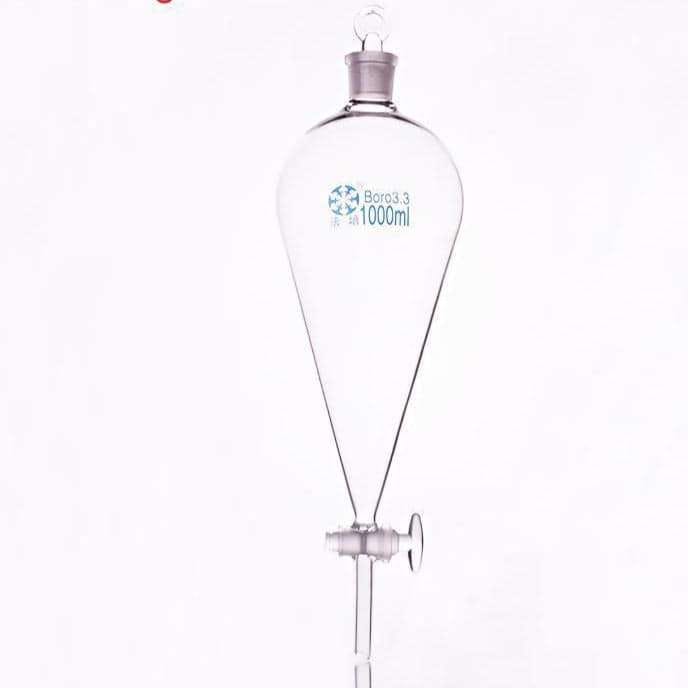 Squibb Separating Funnel, Glass Stopcock and Stopper, 10 ml to 20,000 ml