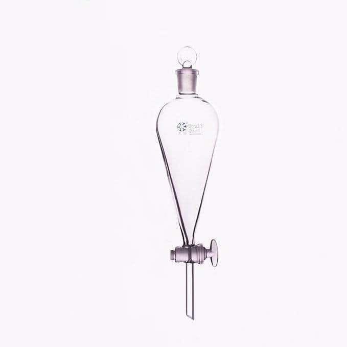 Squibb Separating Funnel, Glass Stopcock and Stopper, 10 ml to 20,000 ml