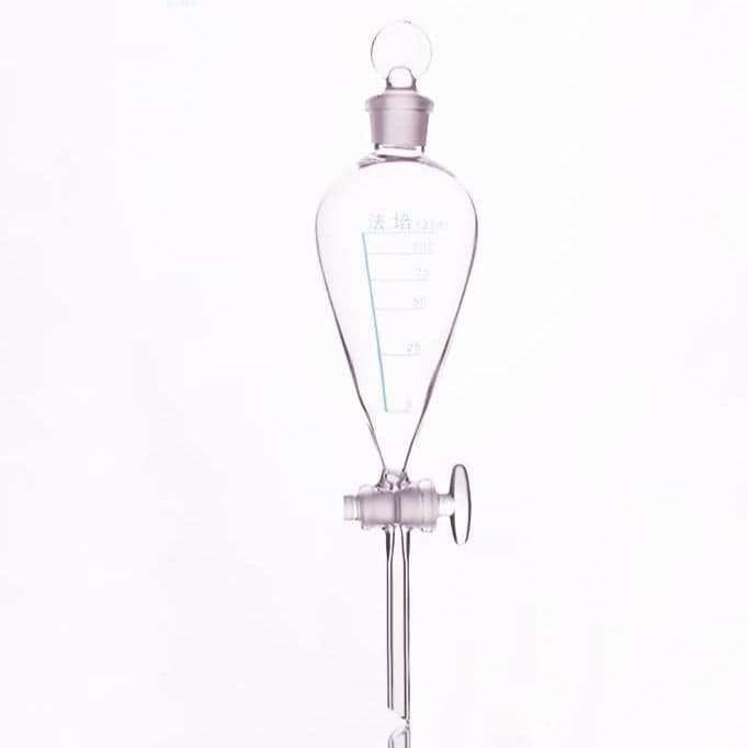 Graduated Squibb Separating Funnel, Glass Stopcock, 125 to 1000 ml