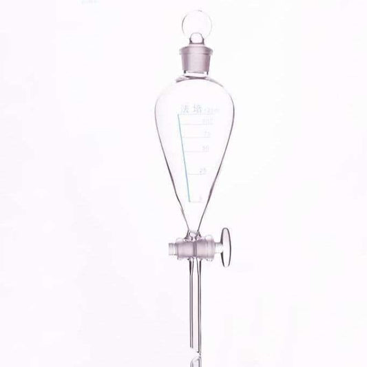 Graduated Squibb Separating Funnel, Glass Stopcock, 125 to 1000 ml