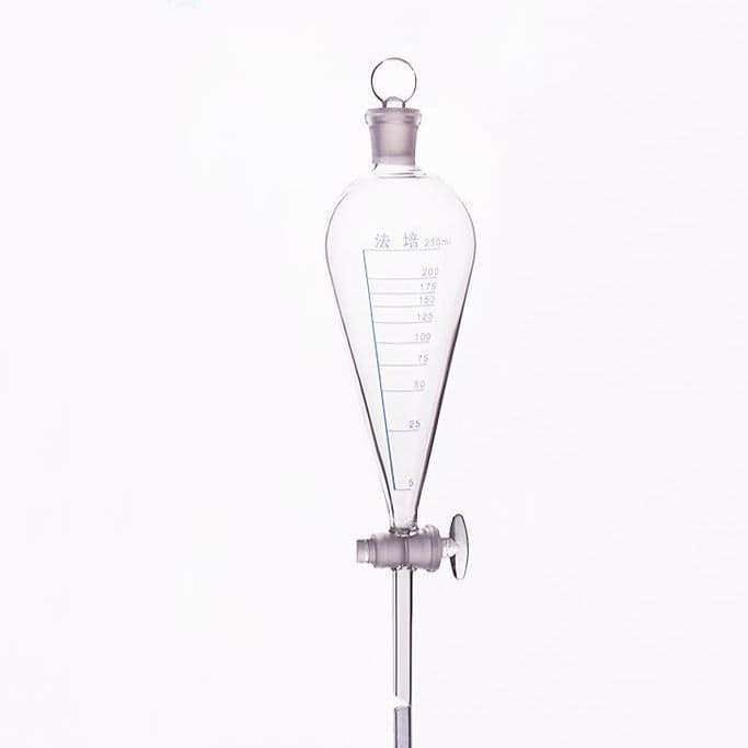 Graduated Squibb Separating Funnel, Glass Stopcock, 125 to 1000 ml